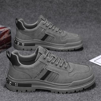 Men's Shoes Autumn New Men's Retro Tooling Thick-soled Construction Site Work Labor Insurance Shoes Non-slip and Wear-resistant Shoes