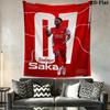 Bukayo Saka Soul  Wall Hanging Printed Fabric Blanket Decorative Tapestries for Bedroom Living Room Home Decor