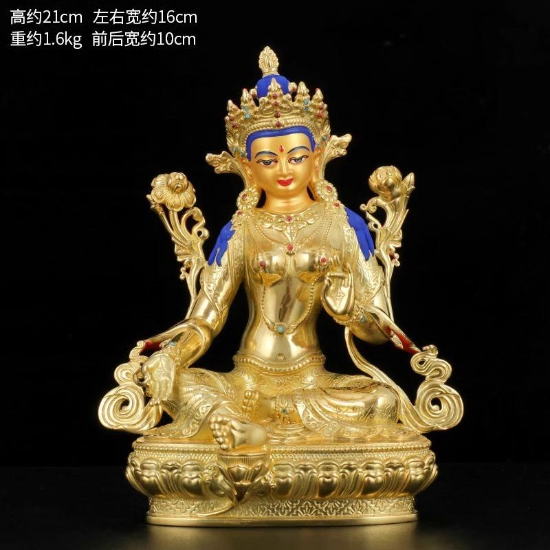 Longevity Buddha pure copper Tibetan Tantra gilt 7 inches 10 inches 15 inches Buddha statue for salary Bronze Buddha statue orna