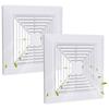 Ceiling Exhaust Fan Cover Square Ventilator Exhaust Hood Bathroom Ventilation Fan Cover for Kitchen and Toilet Use