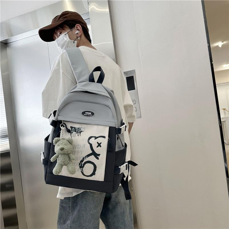 Dopamine Japanese schoolbag female niche simple teenager junior high school college student large capacity computer backpack
