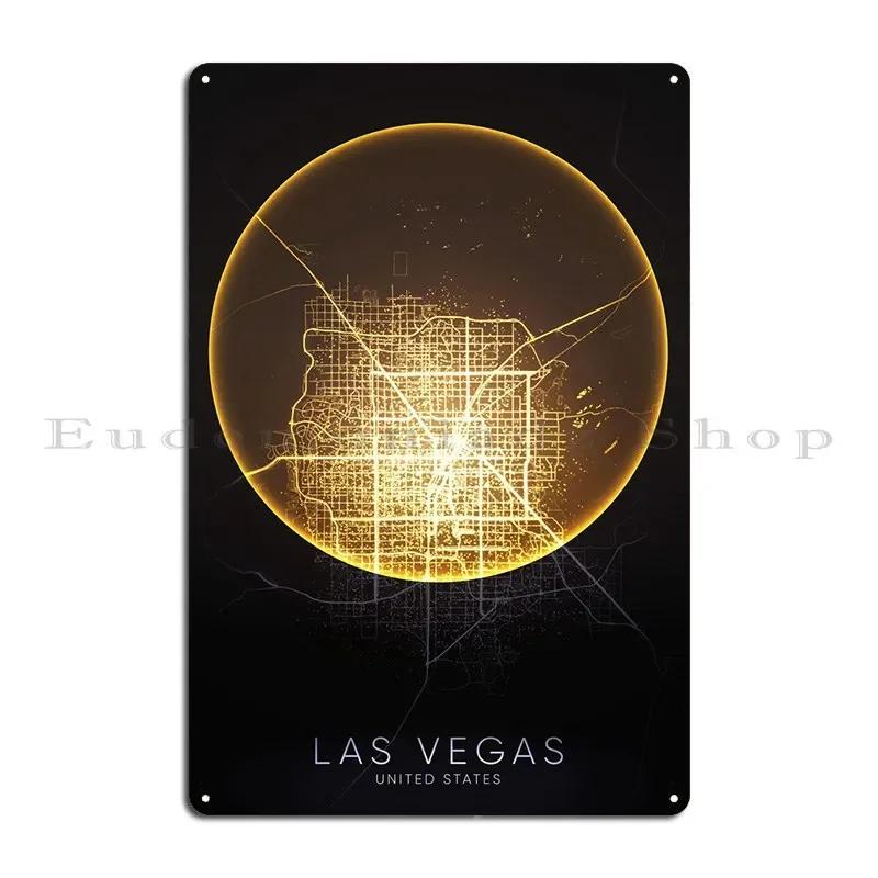 Las Vegas Nevada Metal Plaque Poster Plates Club Cave Design Wall Mural Tin Sign Poster 20x30cm(7.8x11.8inch)