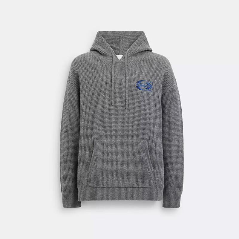 COACH Men's Classic Signature Hooded Knit Sweatshirt