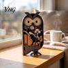Decorative Wooden Animal Statues Multi Layer Owl Figurine, 3D Layered Crafts, Creative Wood Exquisite Crafts for Living Room Carving Ornaments