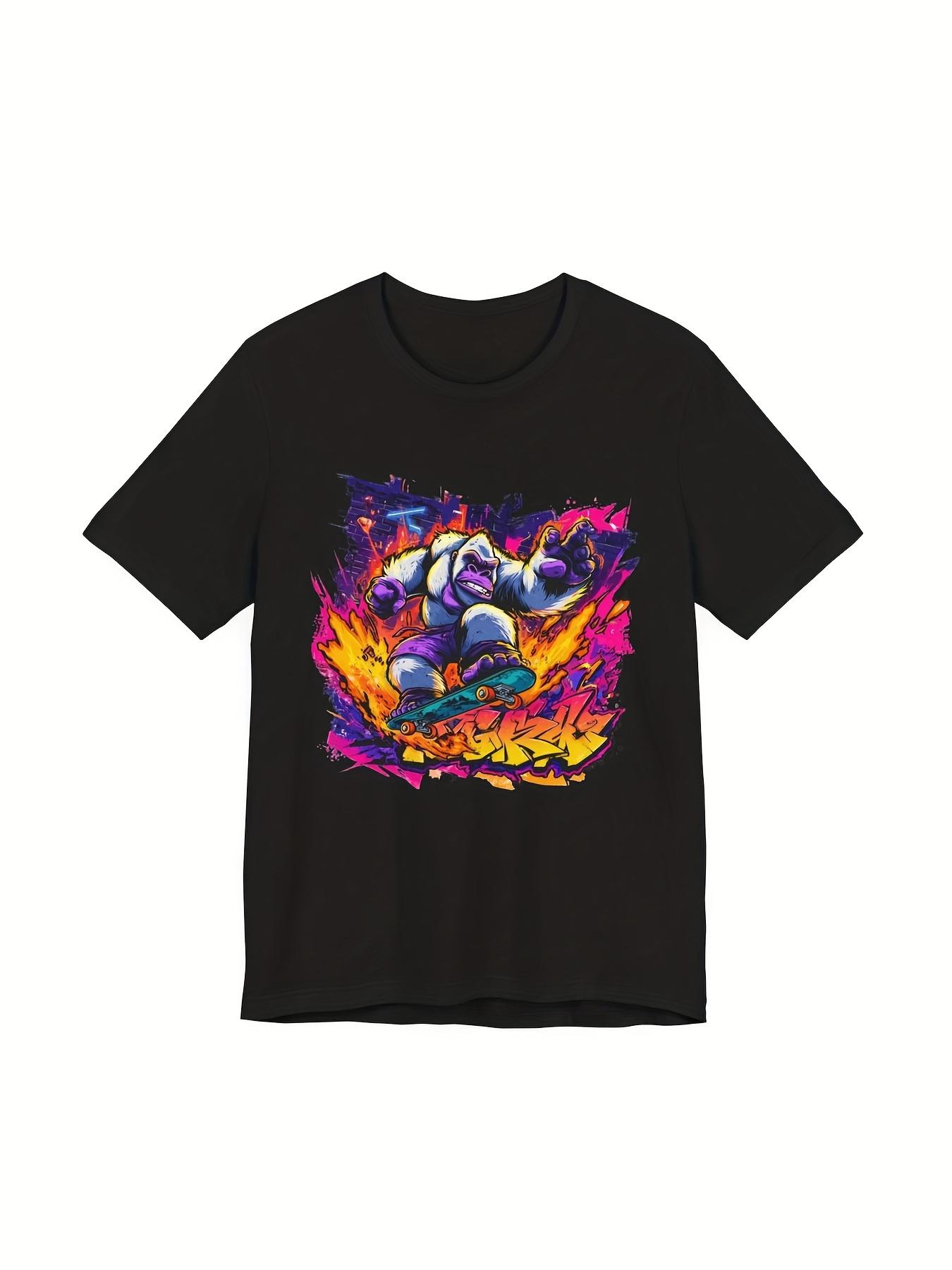 

2025 New Men s Cotton T-Shirt Streetwear Tee Black Short Sleeve Round Neck Casual Shirt for Skate Culture Urban Fashionable 4XL