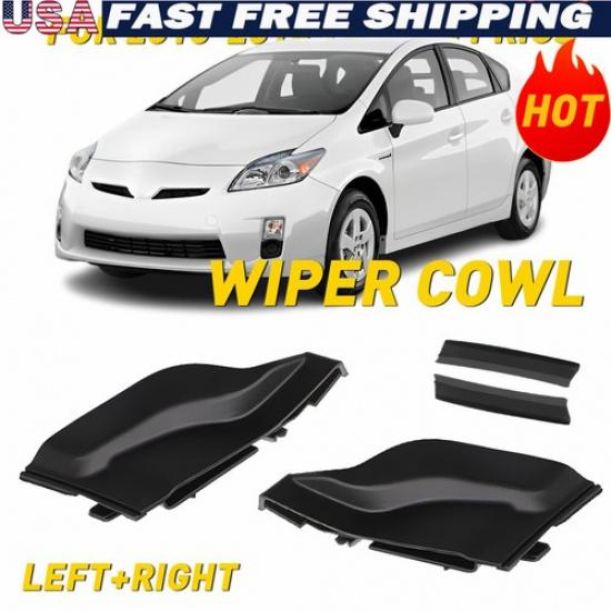 Fit Toyota Prius 2010-2015 Front Wiper Windshield Cowl Side Extension Cover Trim