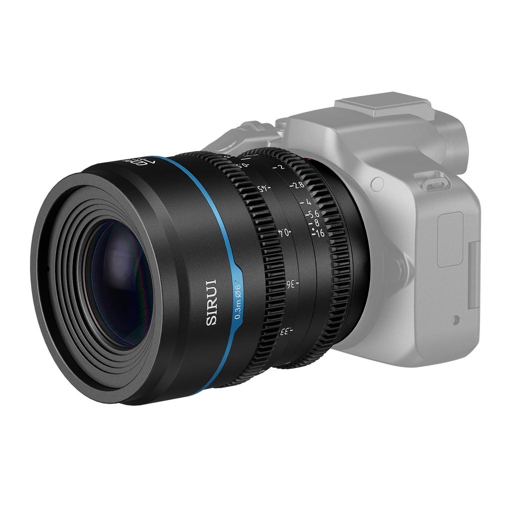 SIRUI Night Walker 16mm S35 Cine Lens Large Aperture Manual Focus Lens R T1.2 Wide-Angle (MS16R-B, Mount, Black)