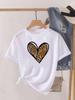Love Heart Print Clothes Graphic Tshirt Fashion Print Summer Unisex Trend Sweet Short Sleeve Lady Female Shirt Tee