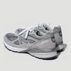 New Balance Made In Usa 990v4 Grey Silver Low Top Sneakers U990v4 4172