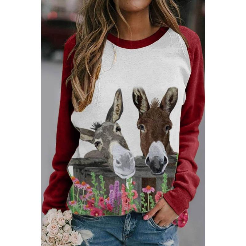 

JPNTKY Women s Fashion Casual Long Sleeve O-Neck Blouses & Shirts XXXL