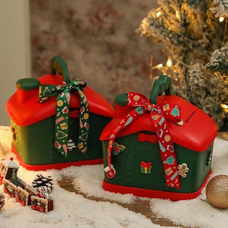 Christmas Storage Box Savings Tank Christmas Eve Apple Box Christmas Packaging New Year's Piggy Bank Storage Box Gift Box