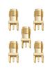 5 Pieces For SMA Female RF Coax Connectors with 4mm Mount for PCB Soldering Designed for External For WiFi Antenna Use