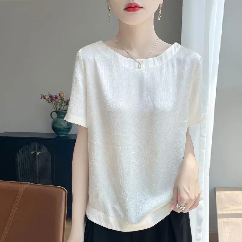 Women's Floral Embroidered Polo Shirt Turn-Down Collar Short Sleeve Casual Top