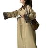 Hepburn Style New Windbreaker Jacket Is Popular This Year, New Style British Casual Fashion Long Coat for Small People