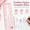Plastic Garment Drawing Template Dynamic Poses Clothing Design Ruler Sketching Supplies