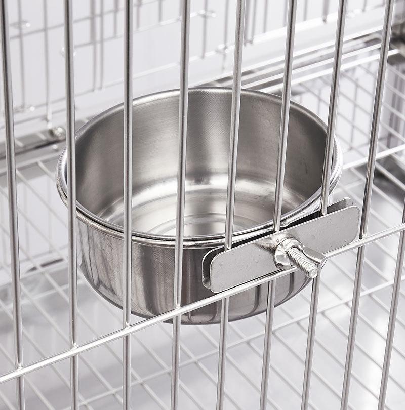 Stainless Steel Anti-Spill Hanging Pet Food Bowl for Cats & Dogs