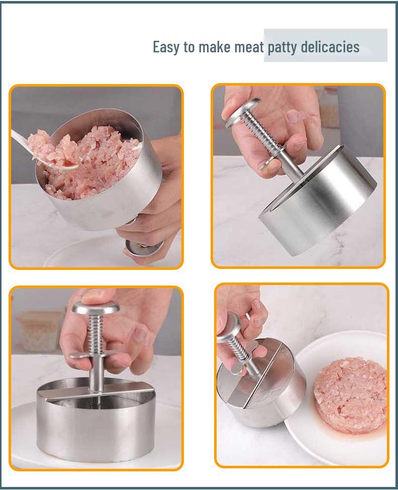 Ganzstahl Edelstahl Burgerpresse Form für Patties und Reisbällchen