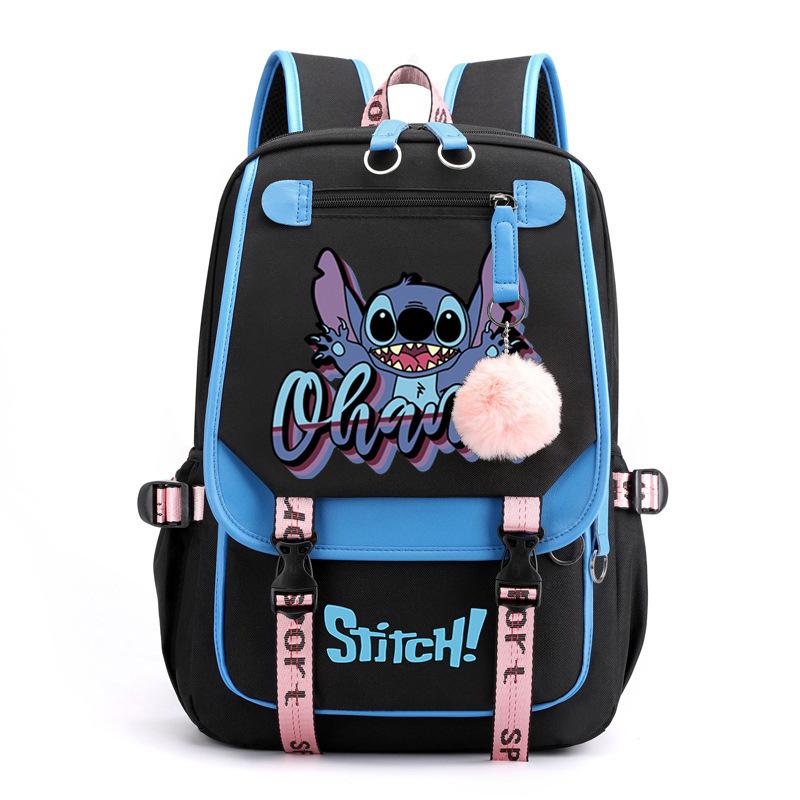 Cute Cartoon Printed Schoolbag Junior High School Student High School Student With Usb Multi-Function Student Schoolbag