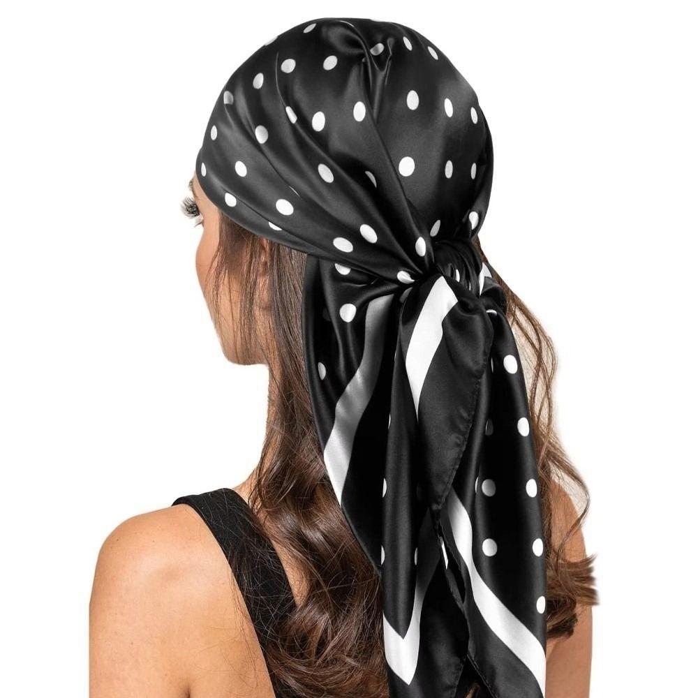 Dot Pattern Dot Print Square Scarf Silk Satin Silk Scarf New Head Scarf  Women