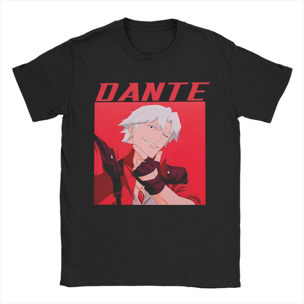 Den Vita Kaninen Devil May Cry DMC Spel Herr T-shirt Vintage T-shirts Kortärmad Rundhals T-shirt 100% Bomull Kläder