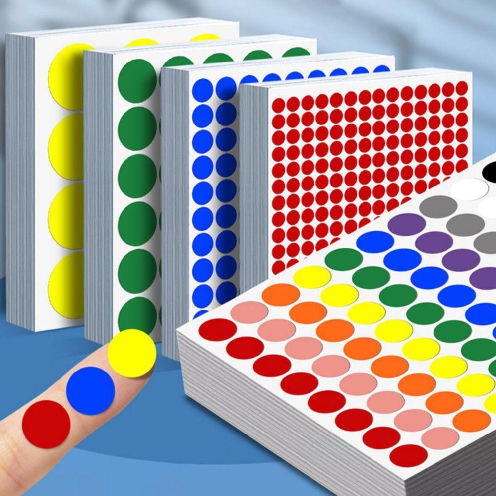 10Sheets Writable Material Dot Adhesive Stickers Self-Adhesive Round Classification Markers 19MM Tag Sticker Handwritten Labels
