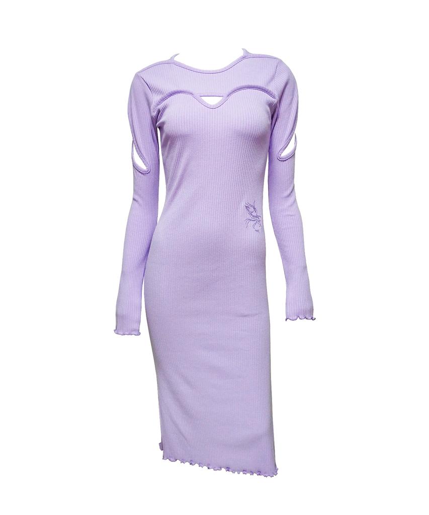 MEZZOKUNST Cutout Slim Long Dress - Purple