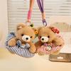 Cute Clothes Bear Little Rabbit Plush Doll Pendant Keychain Book Packaging Decoration Doll Bag Hanging Decoration Gift