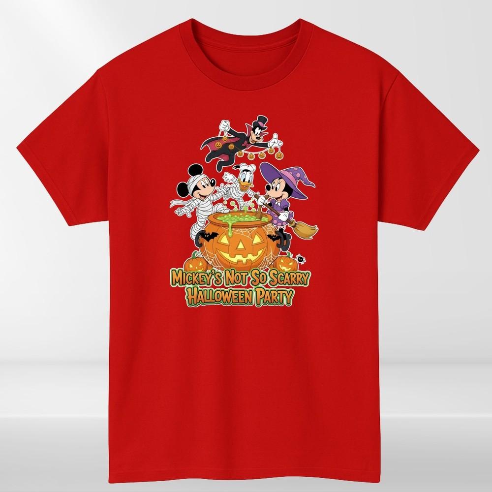 Halloween Cartoon Characters TShirt Cute Pumpkin Cauldron Spooky Party Tee S