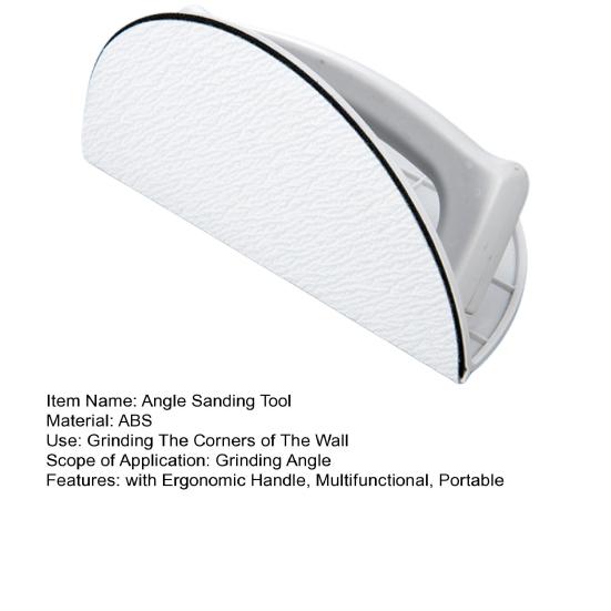 Semi-Circular Angle Sanding Sandpaper Tool with Ergonomic Handle Multifunctional Drywall Corner Sander Polishing Grinding Tool with 10 Sandpapers