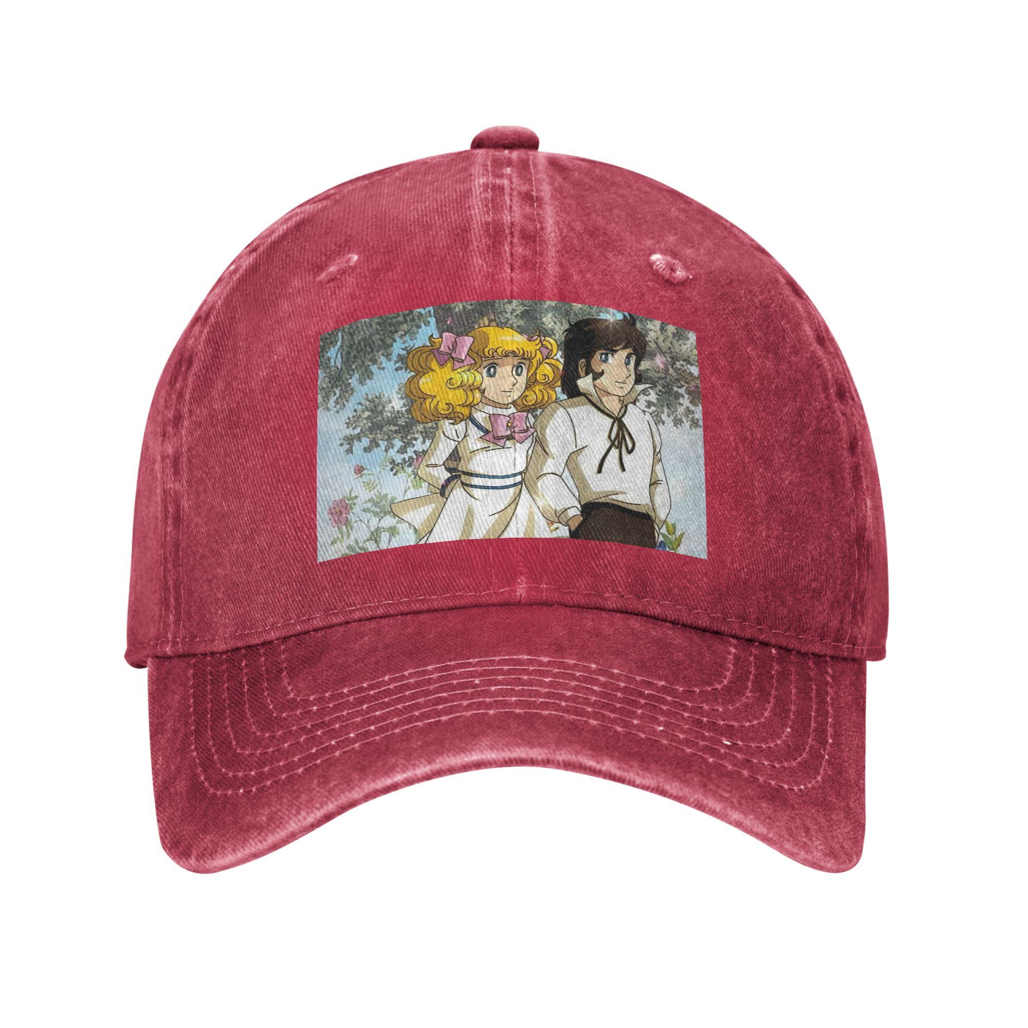 Unisex Baseball Hats Candy Candy Anime Denim Fabric Summer Sports Baseball Caps Hip Hop Cap Casquette One Size