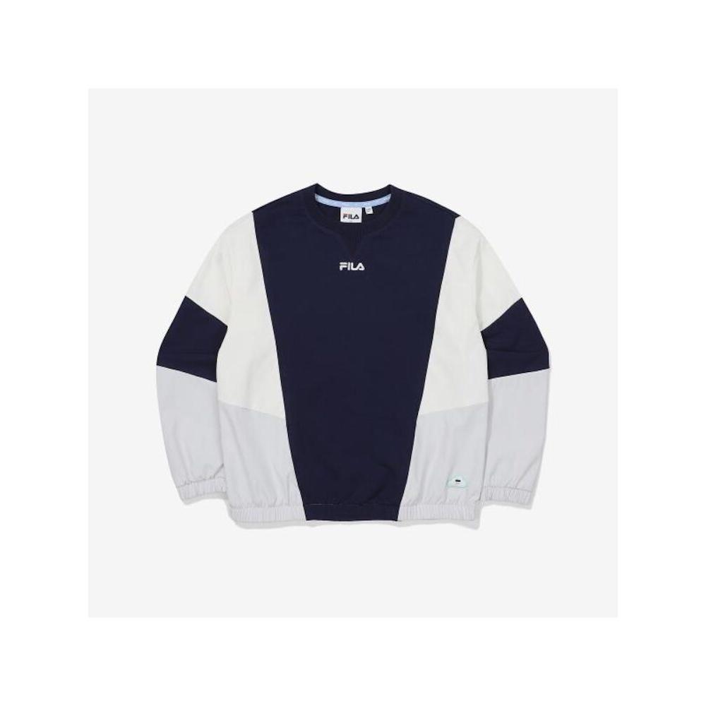 

[fila Kids] Hybrid Material Mix Sweatshirt Fk2pof1105m Did q0zFk2pof1105mDid DARKINDIGO/145