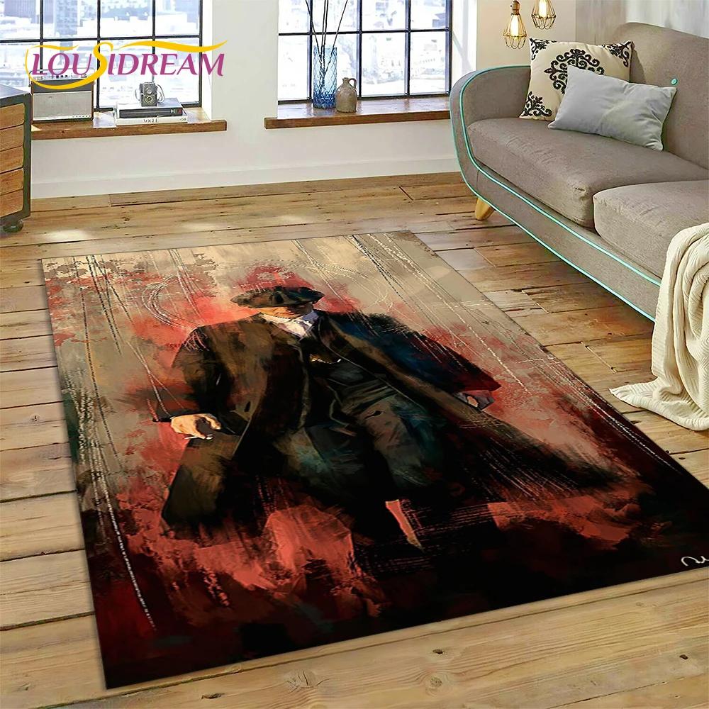 3D P-Peaky Blinders Tommy Shelby HD Carpet Rug for Bedroom Living Room Home Sofa Decoration,Children Game Large Decor Floor Mat
