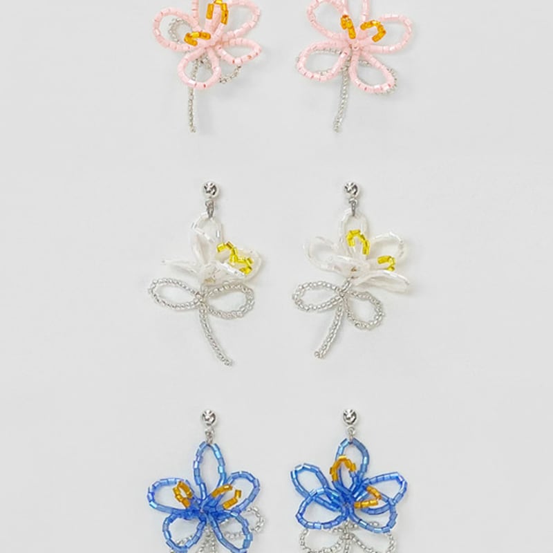 FANTASTIC PLANET wild flower beads earrings (3colors)