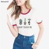 Cute Cactus Shirt Dont Touch Me Letters Print Tee Shirt Femme Summer Harajuku Kawaii Clothes Unisex White Female Tumblr T Shirt