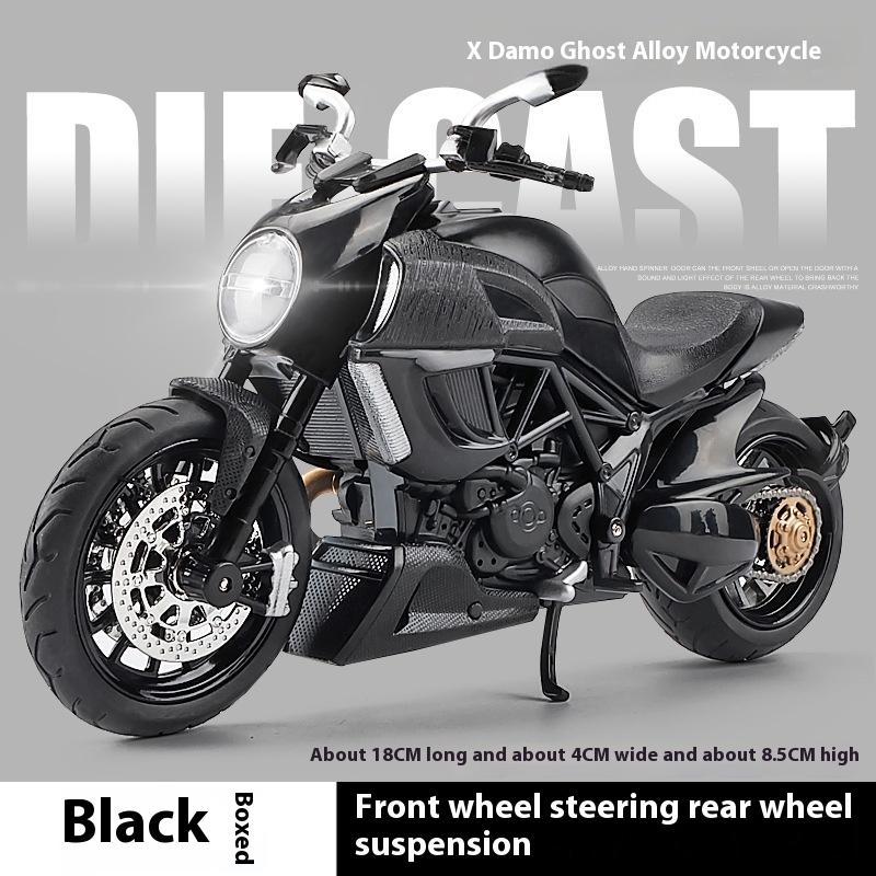 1/12 Scale Ducati Diavel Model Alloy Motorcycle Diecast Model Children's Toy Kids Gift Birthday Present for Boys Display Model
