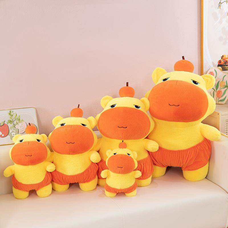 Capybara Lulu Doll Plush Toy Kapibara Emoji Pack Doll Backpack Children Going Out Plush Bag