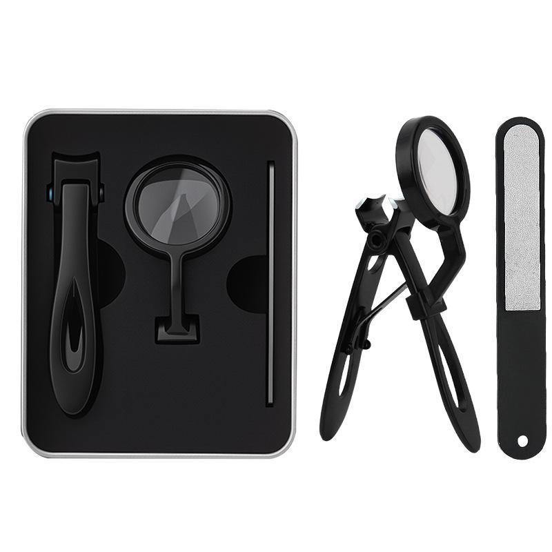 Stainless Steel Magnifying Nail Clippers for Elderly with Hard, Thick Nails - Large Size