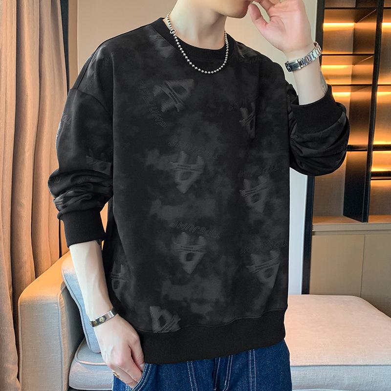 2026 Spring/Autumn Men's Casual Korean Style Round Neck Long Sleeve Hoodie
