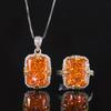 Jewelry High Carbon Diamond Ice Flower Cut Copper Inlaid Retro Light Luxury Suit Female Host 12 * 16P