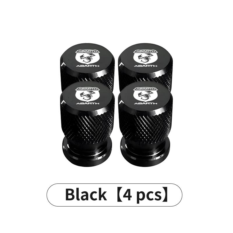 4Pcs Tire Stem Air Valve Caps Aluminum Car Dustproof Wheel Stem For Abarth Stilo Ducato Palio Bravo Linea Doblo 500 Grande Tipo