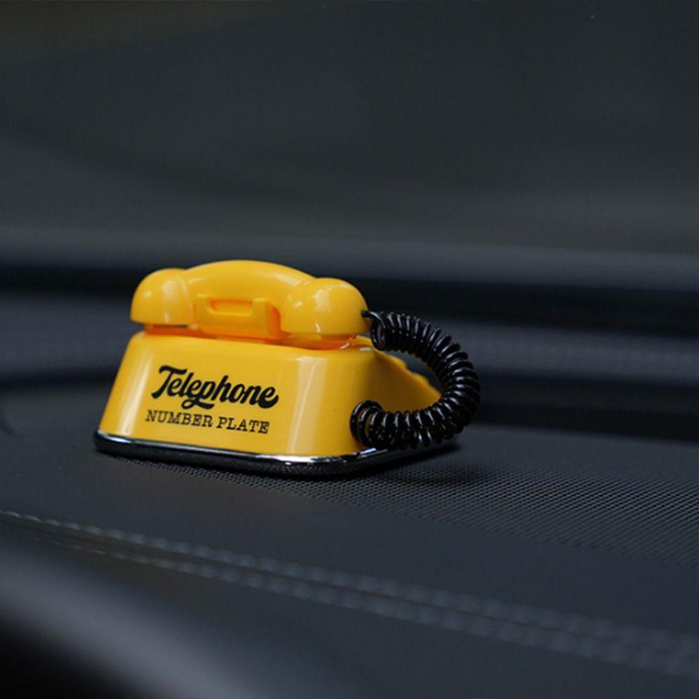 Typewriter Car Dashboard Ornament Retro Car Phone Number Sign Car License Plate Number Gifts