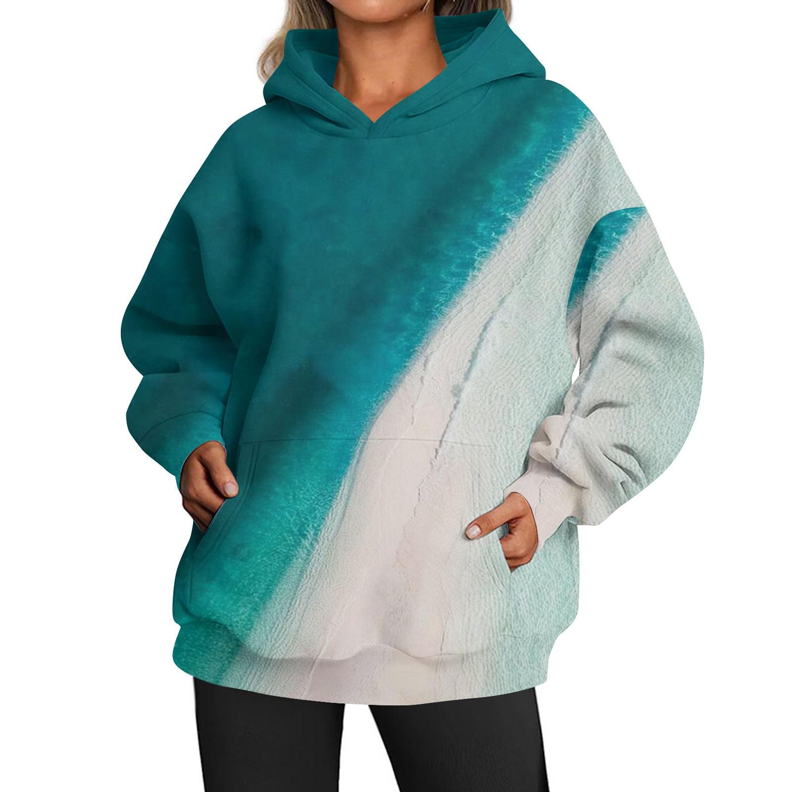 Женская мода повседневные универсальные повседневные толстовки с круглым вырезом с длинным рукавом XL