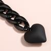 Handmade Heart Keychain Plastic Link Chain Key Rings for Women Girls Handbag Pendant Accessories Car Keys Jewelry Gifts