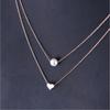 Sale Popular Sterling Silver Color Jewelry Voguish Stylish Pearl Love Double Layer Integration Female Personality Necklaces Xl237Fashion Jewelry