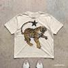 Tričko s jaguárem ve vintage stylu Retro tričko s přírodní grafikou Trendy zvířecí potisk S3XL Unisex tričko