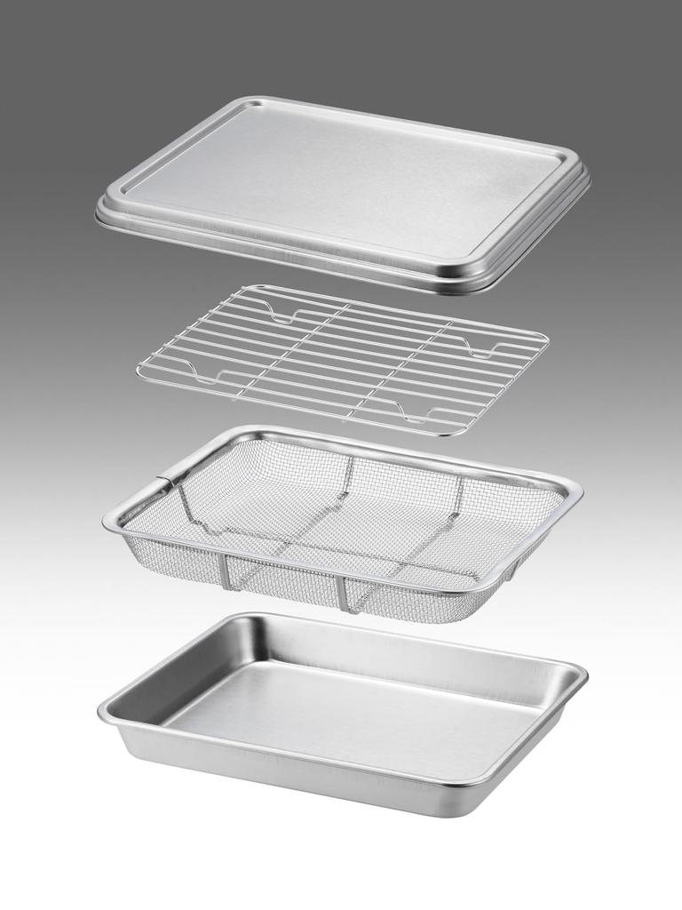 Yoshikawa Stainless Steel Square Tray, 21-Cut, Tsubame-Sanjo, Made In Japan, 7041590