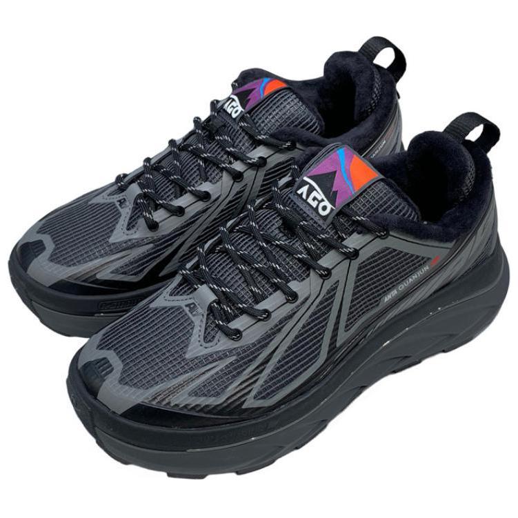 New Anta Anti Slip Wear Resistant Low Top Running Shoes Men's Black Gray 112346606A-7