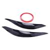1 Pair Headlight Eyebrow Eyelid Cover Trim Fit For Subaru Impreza WRX STI 11th 2015 2016 2017 2018   Carbon Fiber