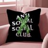 A-Anti Social Social Club Cushion Cover Multi-Scene Pillow Cover for Home & Car - Reversible, Soft & Durable for Daily Use
