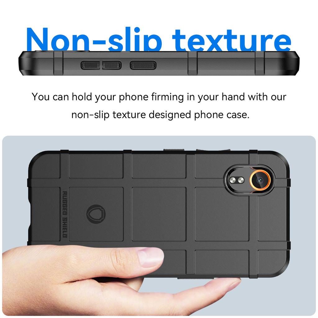 For Samsung Galaxy Xcover7 TPU Case Square Grid Protective Phone Cover
